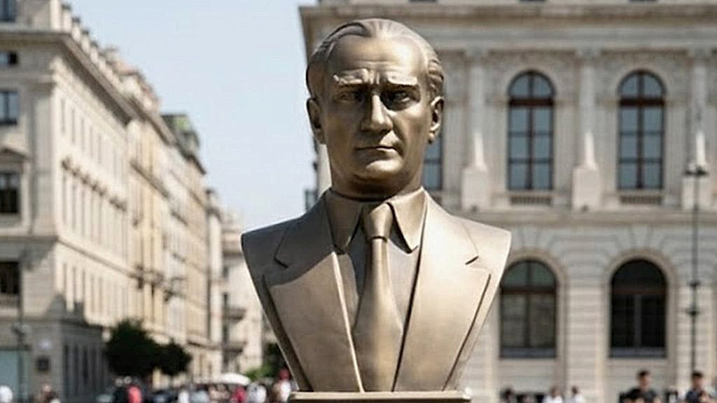 Sivil Atatürk Büstü - Fiber - 90 cm